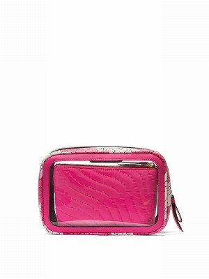 Pink Victoria Secret Hot Getaway Trio Makeup Bag | JONLQ4157