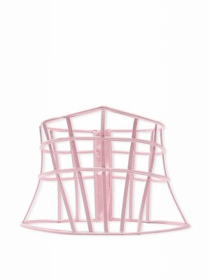 Pink Victoria Secret Lily Embroidery Corset Lingerie | KVNYF2539