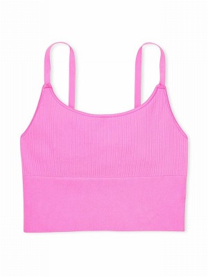 Pink Victoria Secret Lola Longline Seamless Low Impact Bras | LSOZQ9728