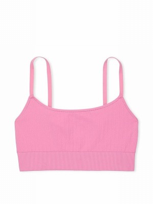 Pink Victoria Secret Moonstone Seamless Cable Knit Sports Bra | OPRTL3768