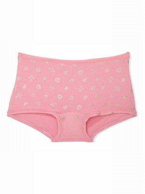 Pink Victoria Secret Petal Cotton Boyshort Underwear | CXYER8023