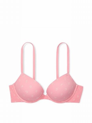 Pink Victoria Secret Petal Super Push Up Bras | NIKZL4287