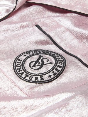 Pink Victoria Secret Pretty Blossom Fiona Foil Satin Nightwear | MFJSW8240