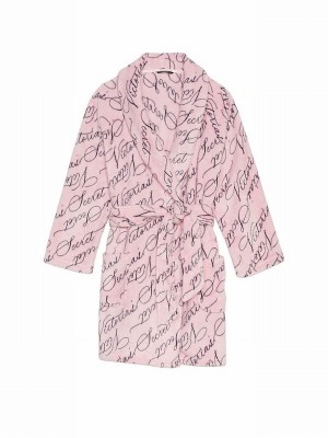 Pink Victoria Secret Pretty Blossom Logo Cosying Gown Nightwear | ZMQRD2798
