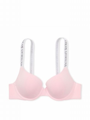Pink Victoria Secret Pretty Blossom Logo Full Cup Push Up Bras | SXIGU9254