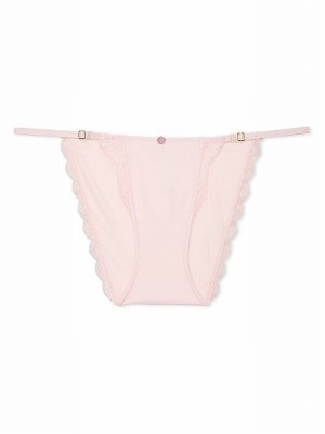 Pink Victoria Secret Purest Lace Trim Bikini Underwear | ONHTM0716
