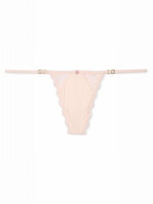 Pink Victoria Secret Purest Lace Trim G String Underwear | BGRKW7251