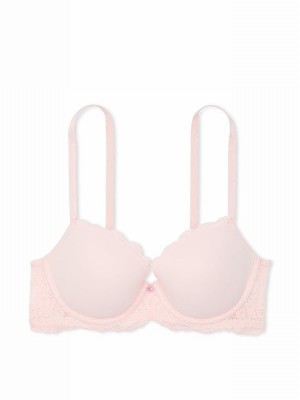 Pink Victoria Secret Purest Lightly Lined Demi Bras | JIPEU1538