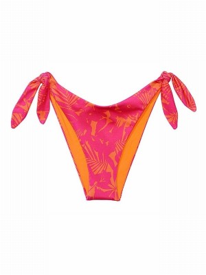 Pink Victoria Secret Shells Tie Side High Leg Bikini Bottom | XYRWI5603