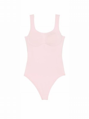 Pink Victoria Secret Tulip Cotton Bodysuit Lingerie | CBLYA8609