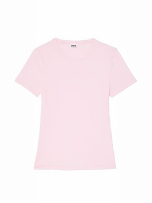 Pink Victoria Secret Tulip Cotton T Shirts | HYABM4810
