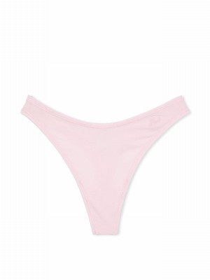 Pink Victoria Secret Tulip Thong Cotton Cheeky Underwear | TEUVY9748
