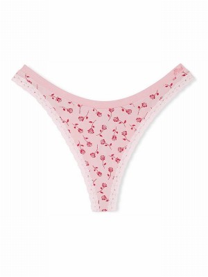Pink Victoria Secret Tulip Thong Seamless Underwear | EPHCL5264
