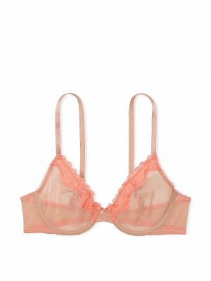 Pink / Beige Victoria Secret Evening Blush Nude Unlined Demi Bras | ZTRBJ9725