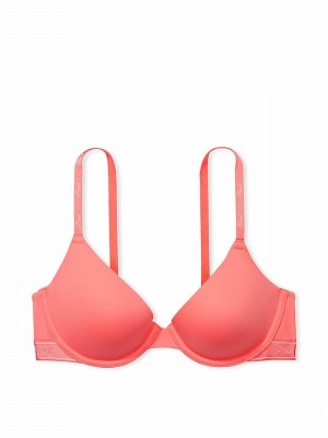 Pink / Coral Victoria Secret Coral Lightly Lined Demi Bras | BXJHT4912