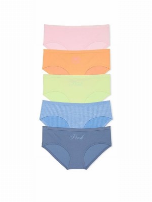 Pink / Orange / Light Green / Blue Victoria Secret /Hipster 5 Pack Underwear | SYMQT0265
