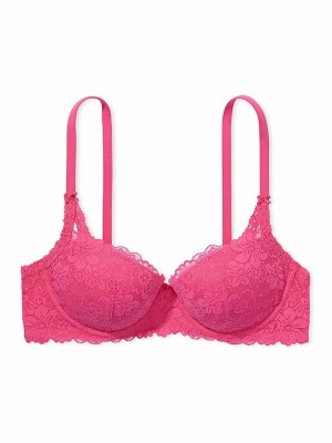 Pink / Rose Victoria Secret Balcony Lace Bras | VSGTR8013