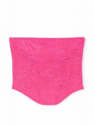 Pink / Rose Victoria Secret Lace Strapless Corset Top Lingerie | UHGAE7293