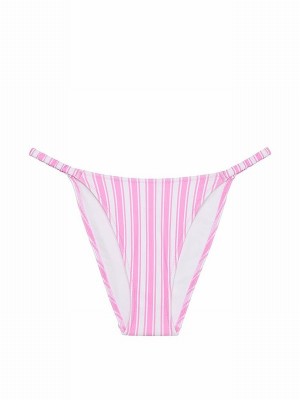 Pink / Stripes Victoria Secret Cheeky Bikini Bottom | QHZLY2457