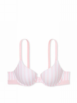 Pink / Stripes Victoria Secret Full Cup Push Up Bras | ICXYL5148