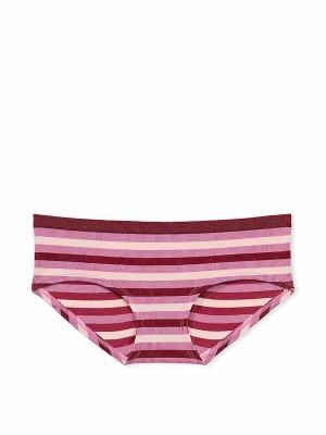 Pink / Stripes Victoria Secret Hipster Seamless Underwear | BQIHD3159