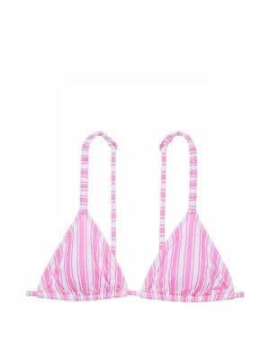 Pink / Stripes Victoria Secret Triangle Bikini Top | DLEAZ2163