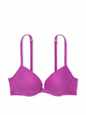 Purple Victoria Secret Berry Bliss Super Push Up Bras | OPFAE9743