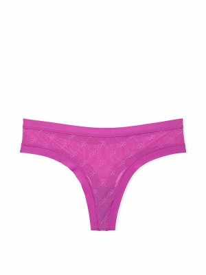Purple Victoria Secret Berry Bliss Thong No Show Underwear | DYNGU8635