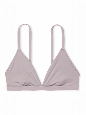 Purple Victoria Secret Dusty Diamante Trianglelette Bras | XVPRN8071