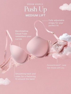 Purple Victoria Secret Frozen Plum Push Up Smooth Bras | LBITM4065