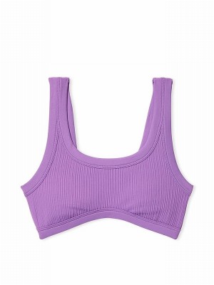 Purple Victoria Secret Glazed Violet Seamless Low Impact Sports Bra | PQALB4105
