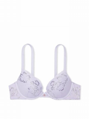 Purple Victoria Secret Lucky Lilac Lace Bras | MRVNC4276