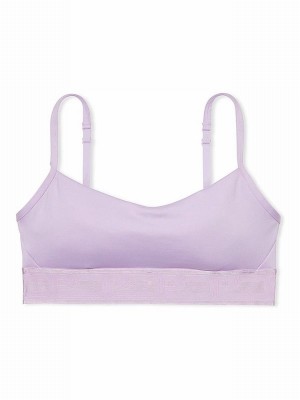 Purple Victoria Secret Pastel Lilac Non WiLightly Lined Low Impact Sports Bra | XNKPJ0784