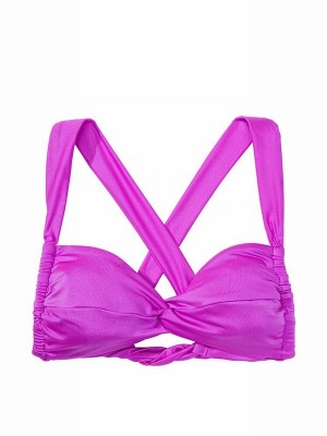 Purple Victoria Secret Punch Twist Multiway Halterneck Bikini Top | GKHXP2064