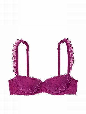 Purple Victoria Secret Thriller Balcony Star Chaser Lace Bras | RHFEU0851