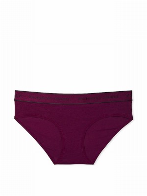 Purple / Dark Red Victoria Secret Plum Rouge Hipster Underwear | FILNC4351