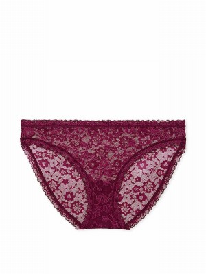 Purple / Dark Red Victoria Secret Plum Rouge Bikini Underwear | BWNVH3254
