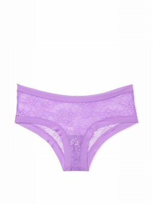 Purple / Flower Victoria Secret Paradise Flower Power Cheeky Underwear | RTGXW0837