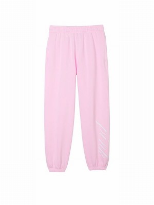 Purple / Pink Victoria Secret Spring Orchid Fleece Joggers | KXHFV9386