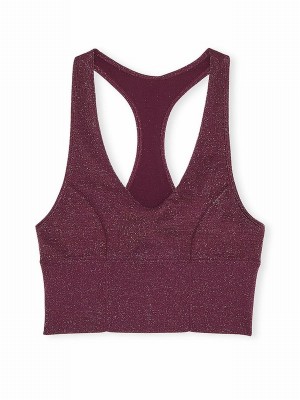 Purple / Rose Victoria Secret Shine Sports Bra | YRTUL7083