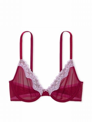Red Victoria Secret Campari Unlined Demi Bras | BYAGP6759