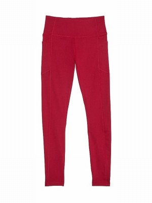 Red Victoria Secret Lacquer 7/8 Length VS Essential Pocket Leggings | KNOFD6835