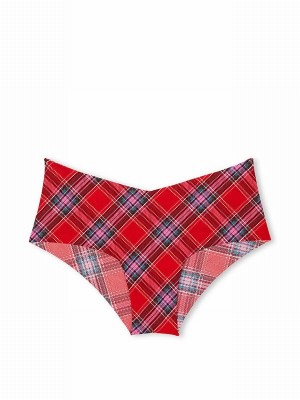 Red Victoria Secret Lipstick Beautiful Tartan Smooth Cheeky Underwear | REJKH1075