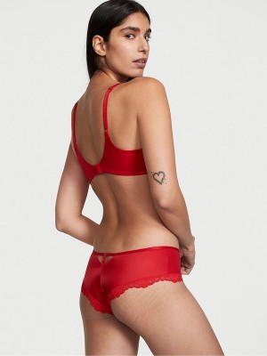 Red Victoria Secret Lipstick Lace Trim Underwear | IHFPU8906