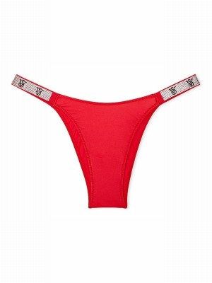 Red Victoria Secret Lipstick Smoothzilian Shine Strap Underwear | IQLWJ9081