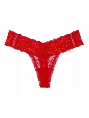 Red Victoria Secret Lipstick Thong Underwear | YGPRQ0973