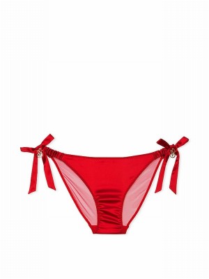 Red Victoria Secret Lipstick Tie Side Bow Underwear | VWBMK2309
