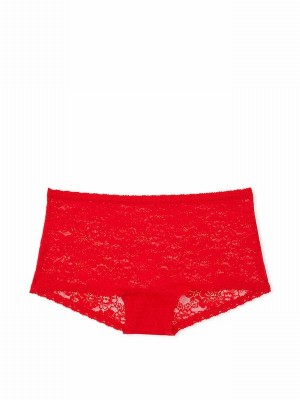 Red Victoria Secret Pepper Floral Lace Underwear | BUGQF6928