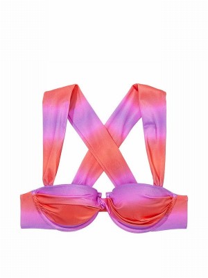 Red Victoria Secret Sunset Ombre Balconette Bikini Top | RWDUG8405