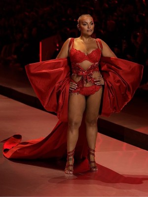 Red Victoria Secret Vermillion Unlined Balcony Bow Embroidery Bras | LIKMX5013